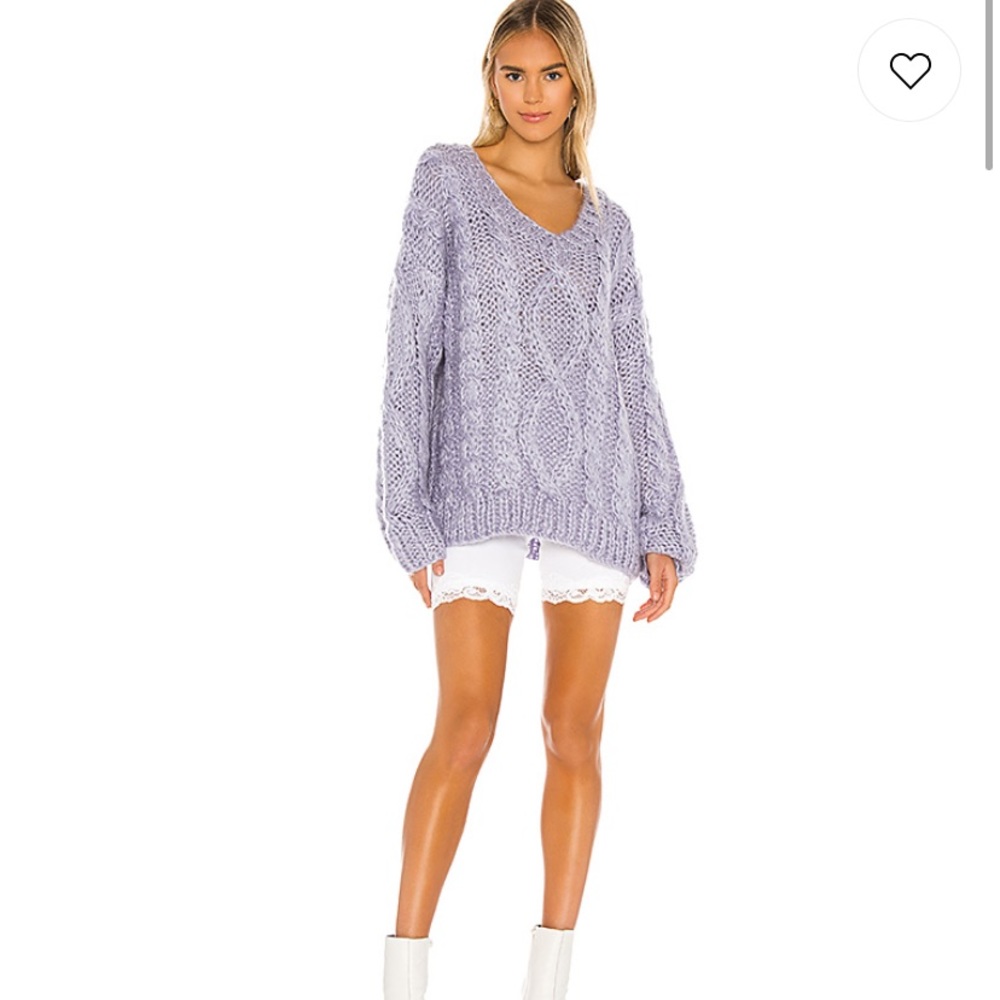 NWT Superdown Roxie cable knit sweater